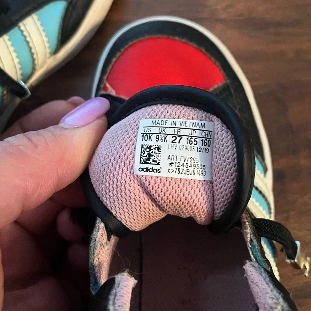 Adidas Kids' Hardcourt Multicolor High-Top Sneakers-Size 10